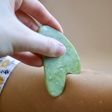 Scar Massage Set | Gua Sha Roller + Stone